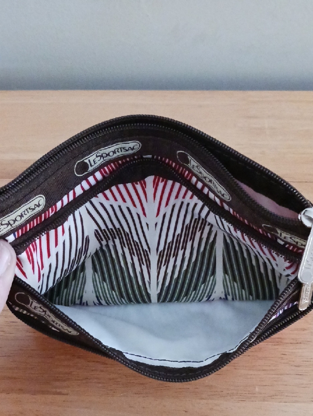 LeSportsac 3 Zip Multi Color Cosmetic Pouch - Picture 6 of 8